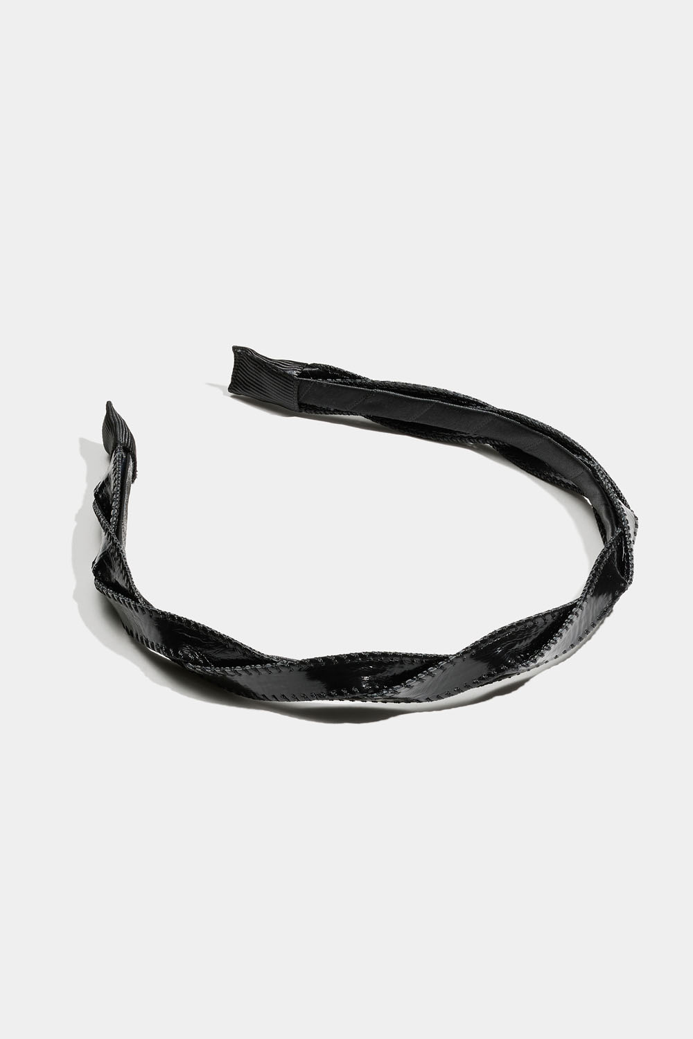 Sort hårbøjle med snoet bånd