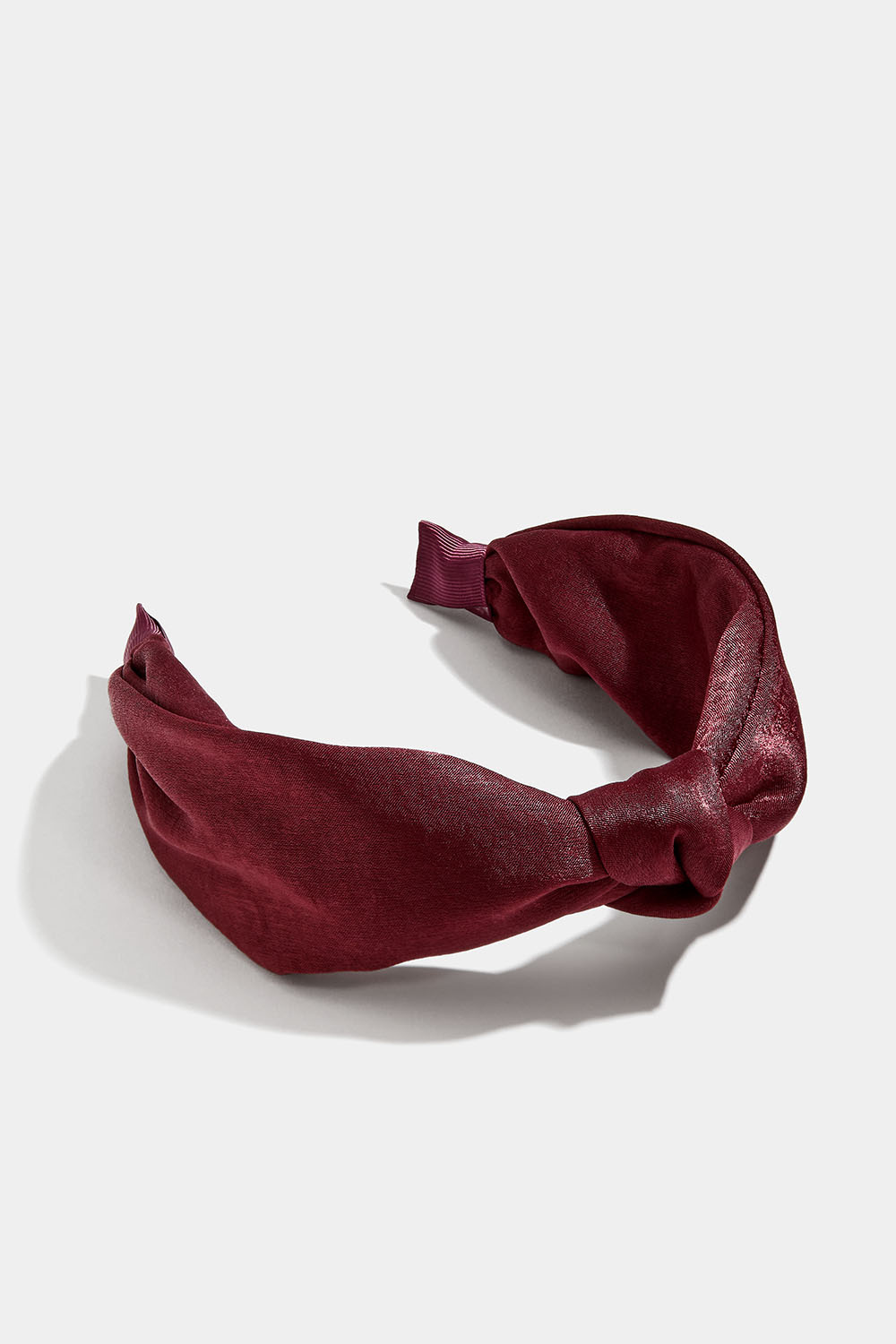 Bourgognefarvet hårbøjle med knude
