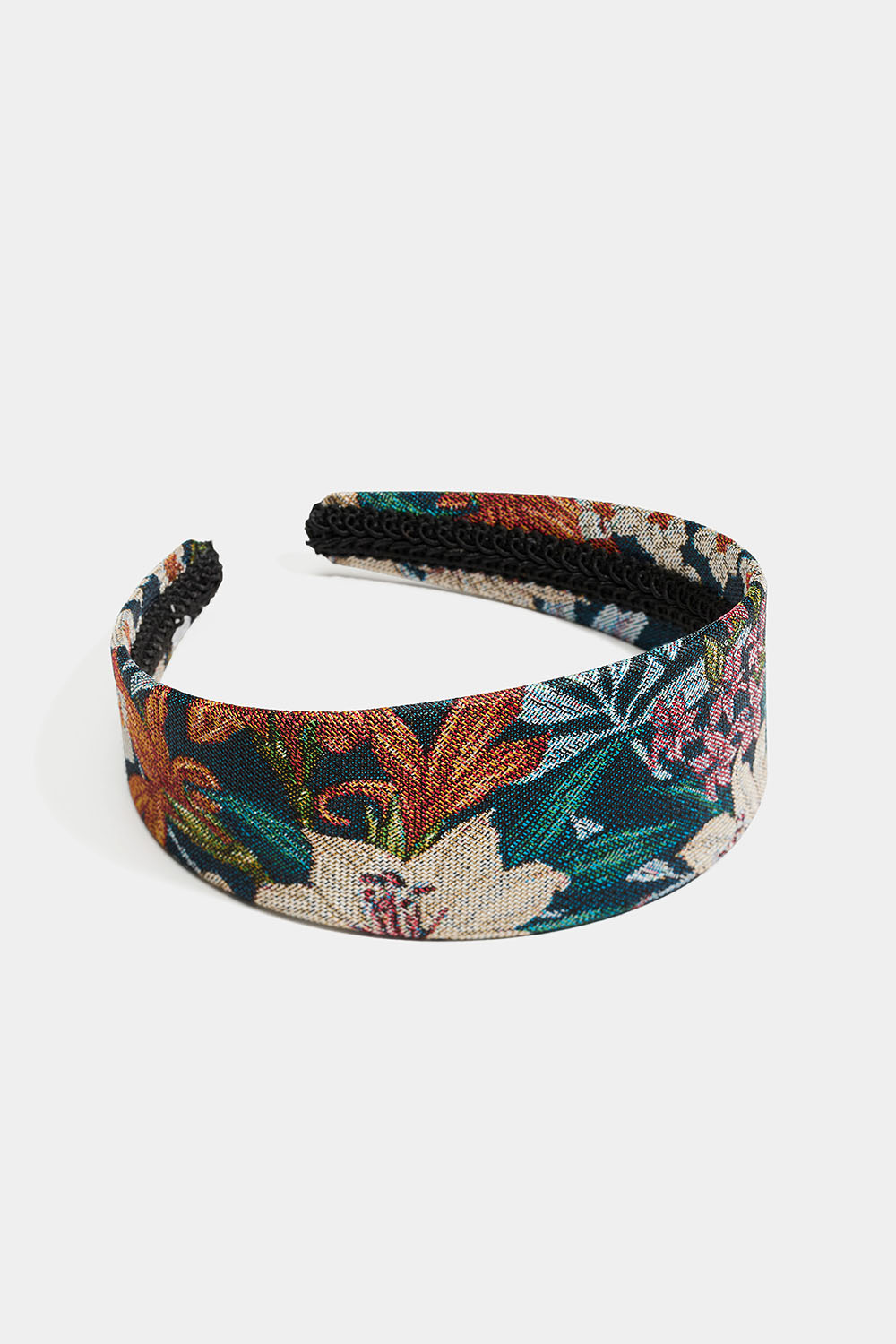 Diadem med jacquardvævet blomstermønster