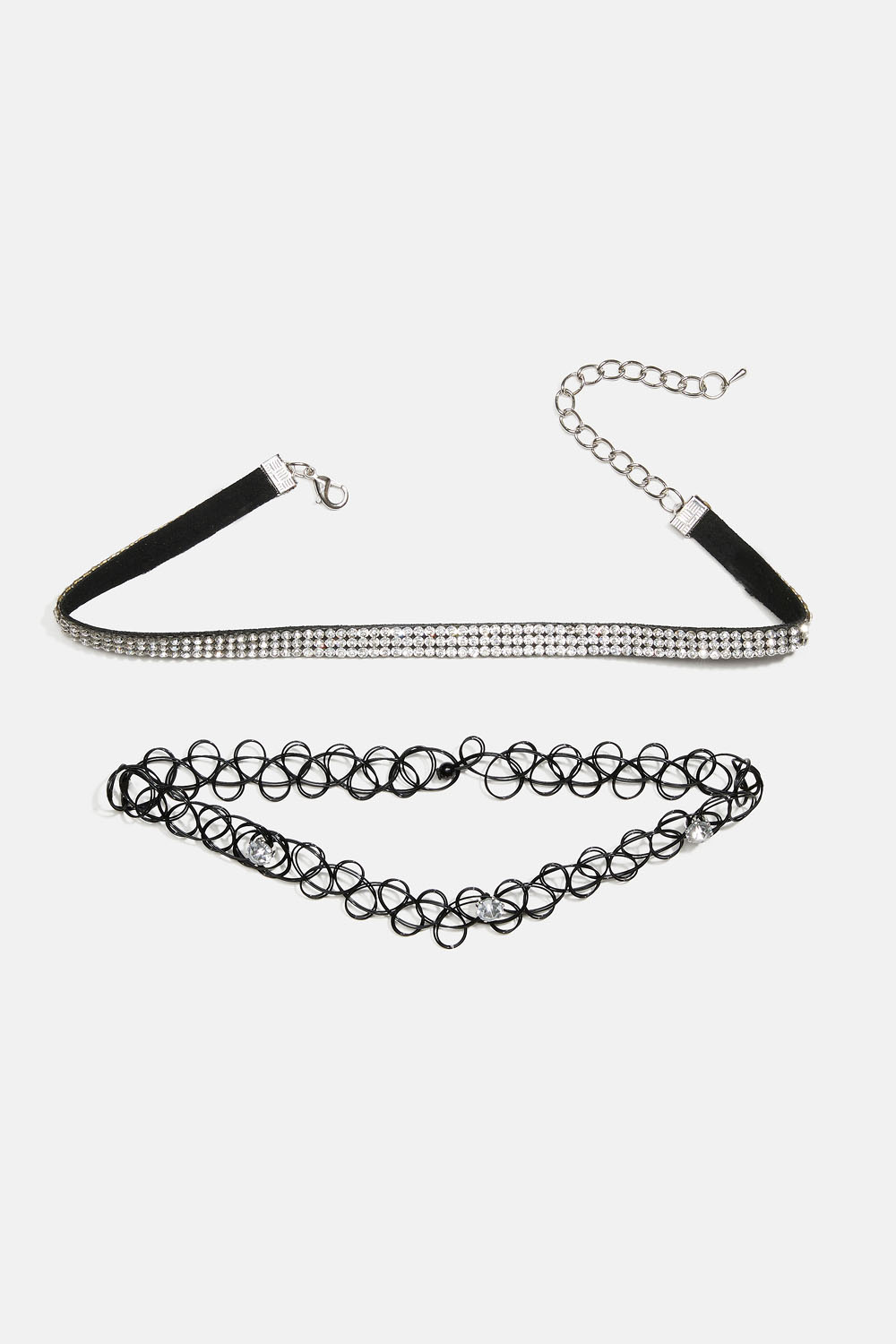 Chokers med rhinsten, 2-pak