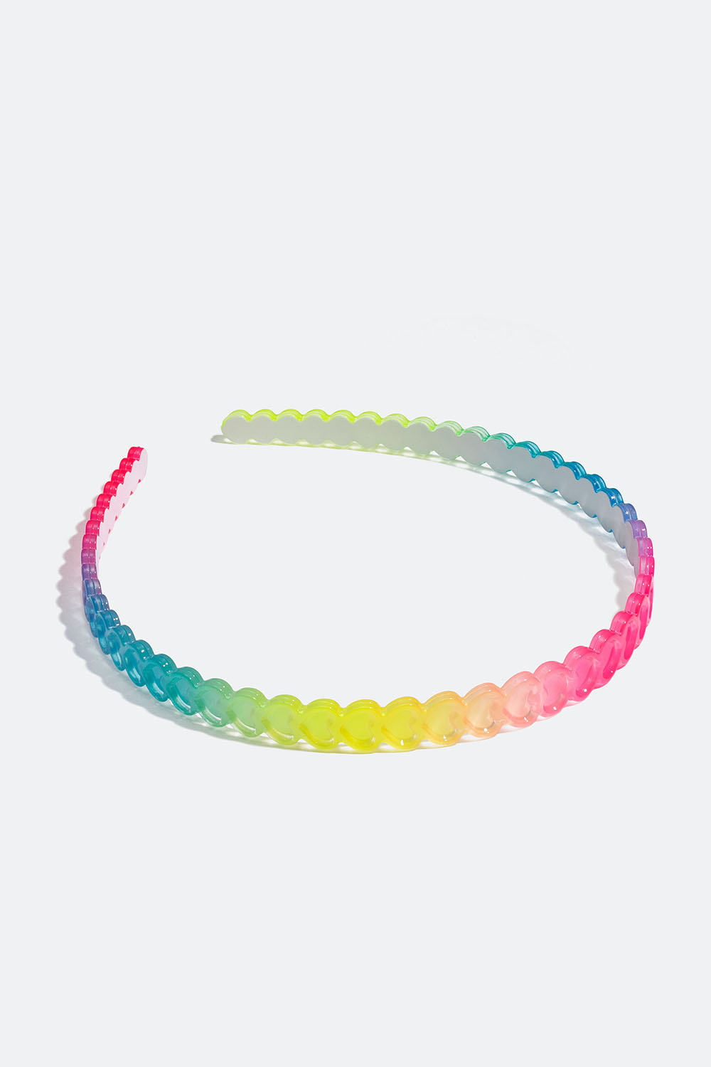 Hårbøjle med hjerter i forskellige farver