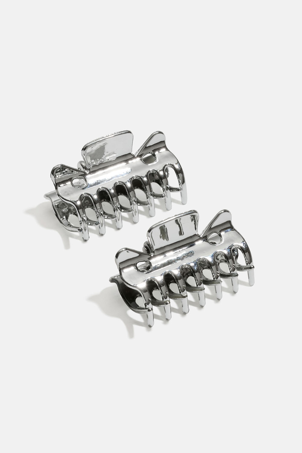 Små sølvfarvede hårspænder, 2-pak