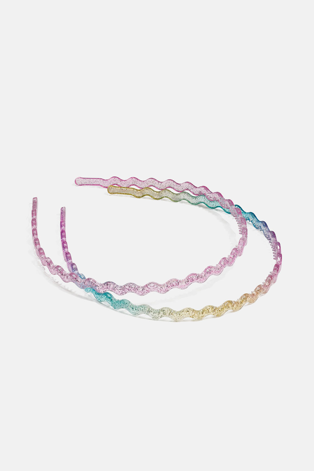 Bølget hårbøjle med glitter, 2-pak