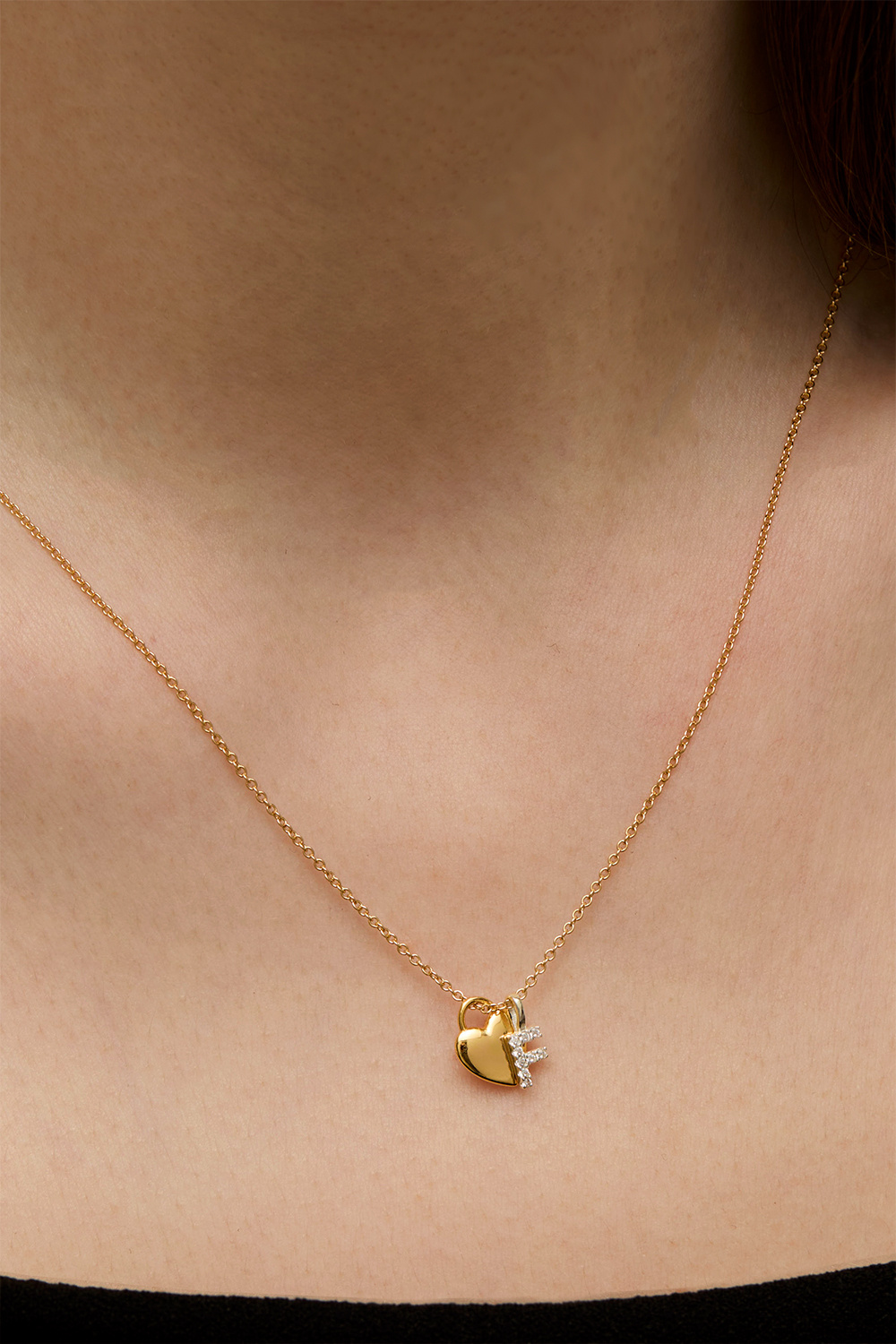 Vedhæng i 18k forgyldt ægte sølv med hjerte