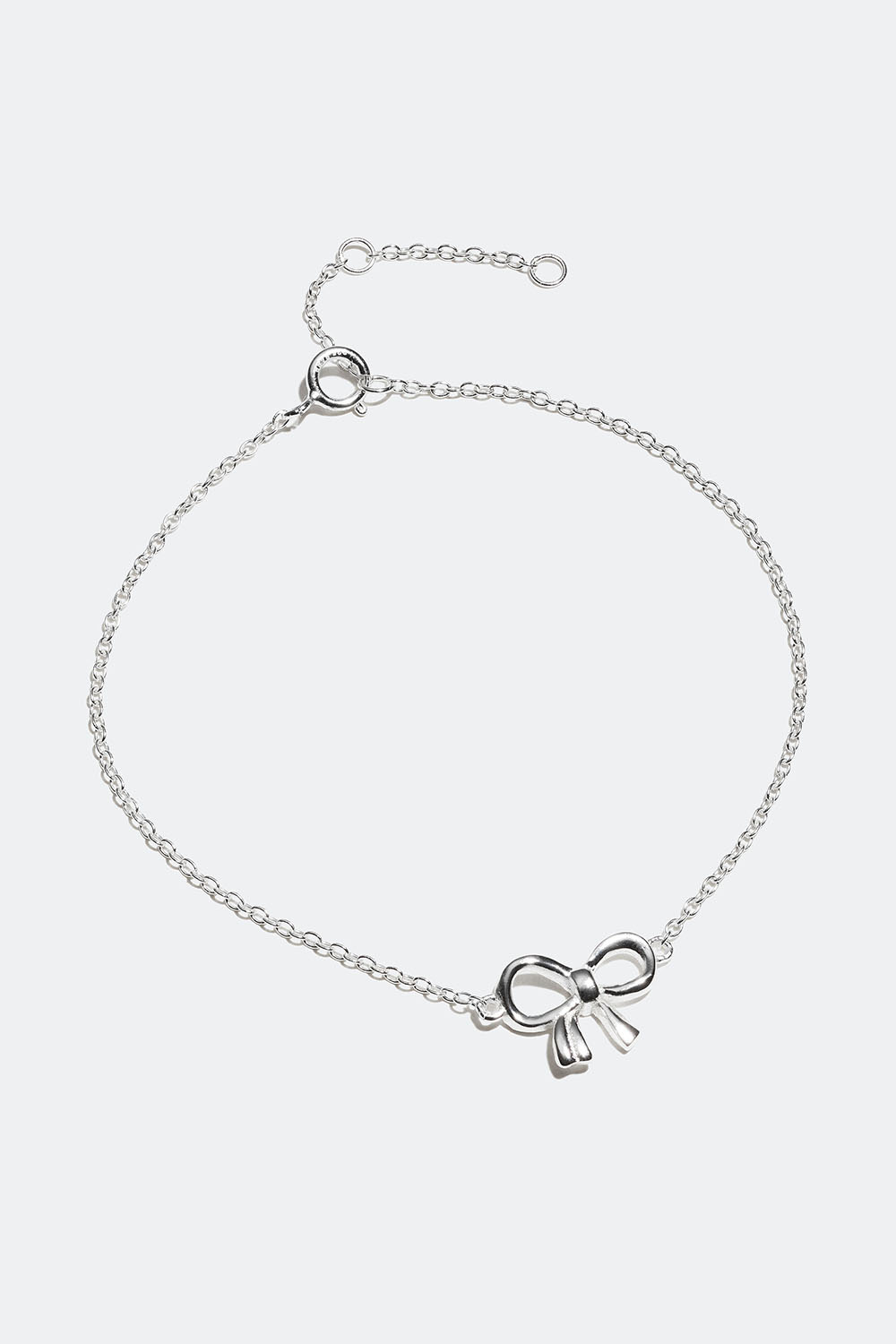 Armbånd i ægte sølv med sløjfe
