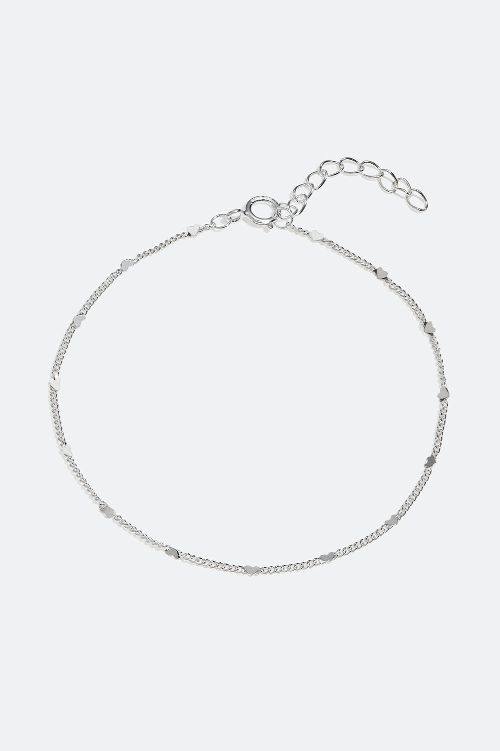 Armbånd i ægte sølv med små hjerter