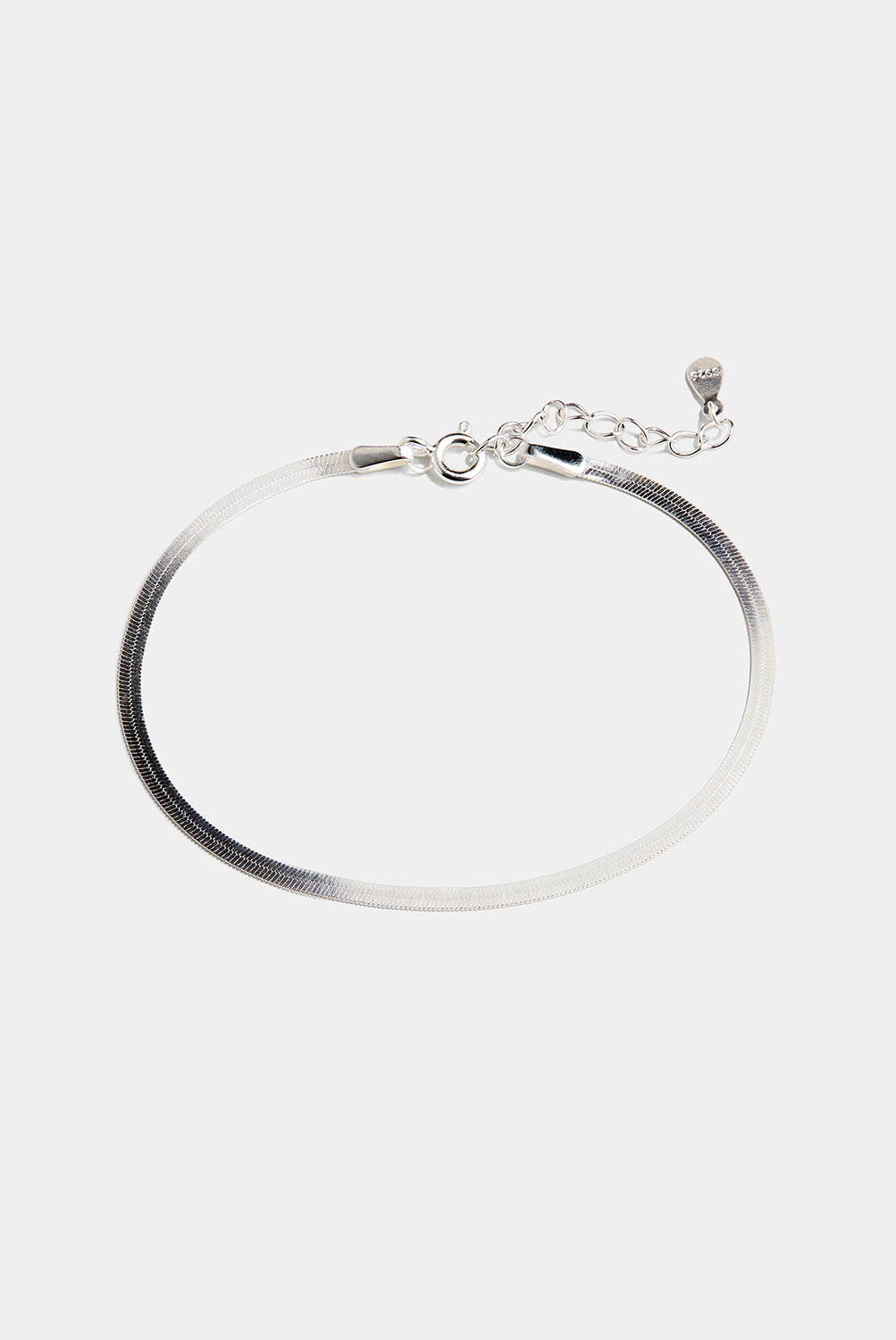 Tyndt slangekædearmbånd i ægte sølv