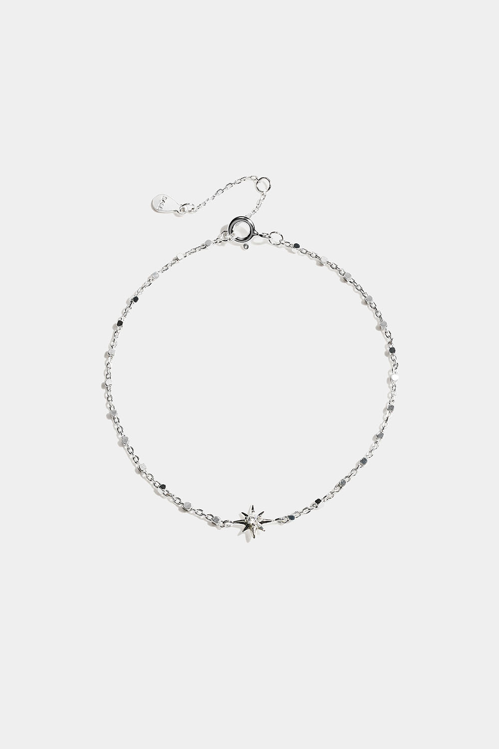 Armbånd i ægte sølv med stjerne og kubisk zirkonia