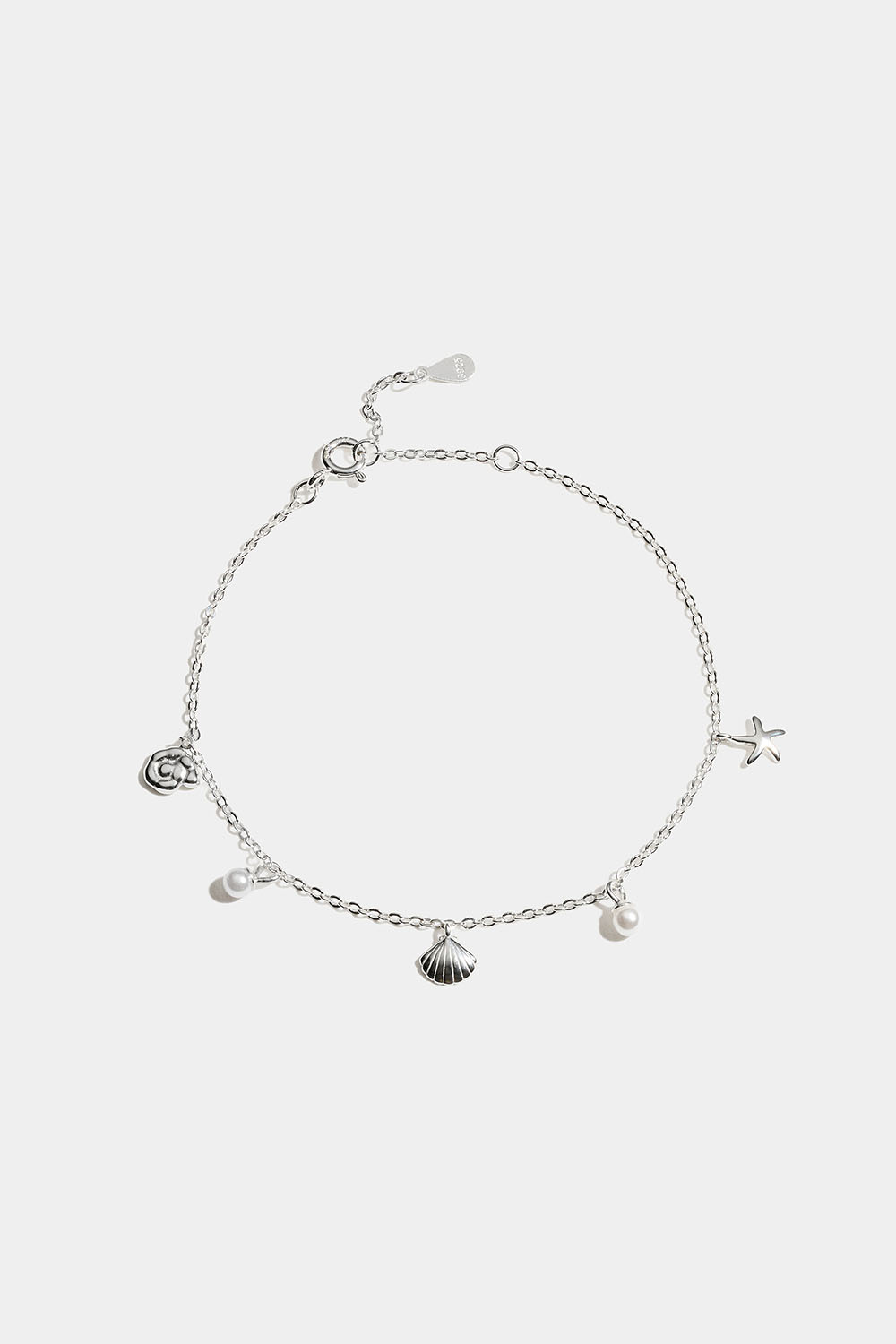 Armbånd i ægte sølv med vedhæng fra havet