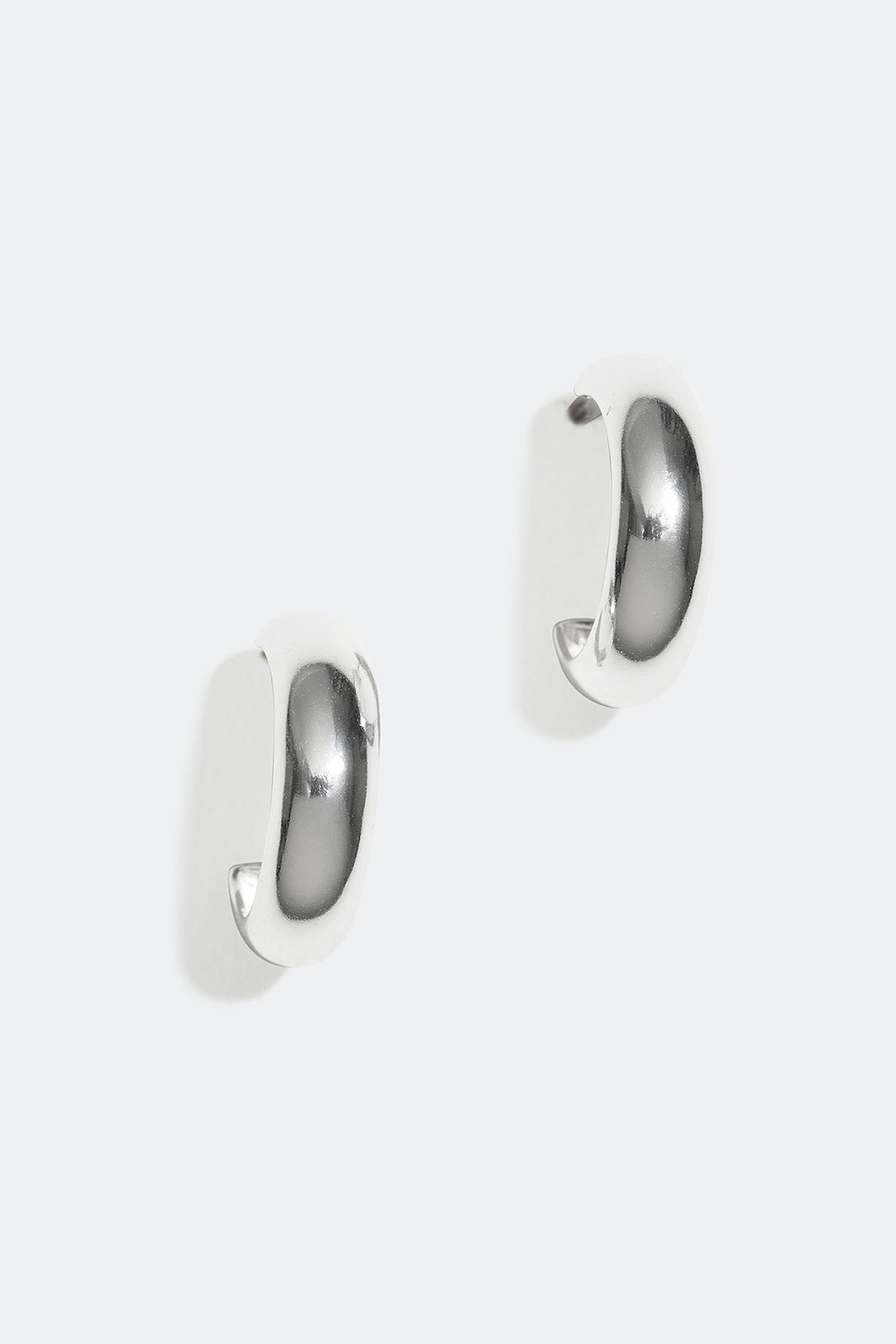 Små brede hoops i ægte sølv