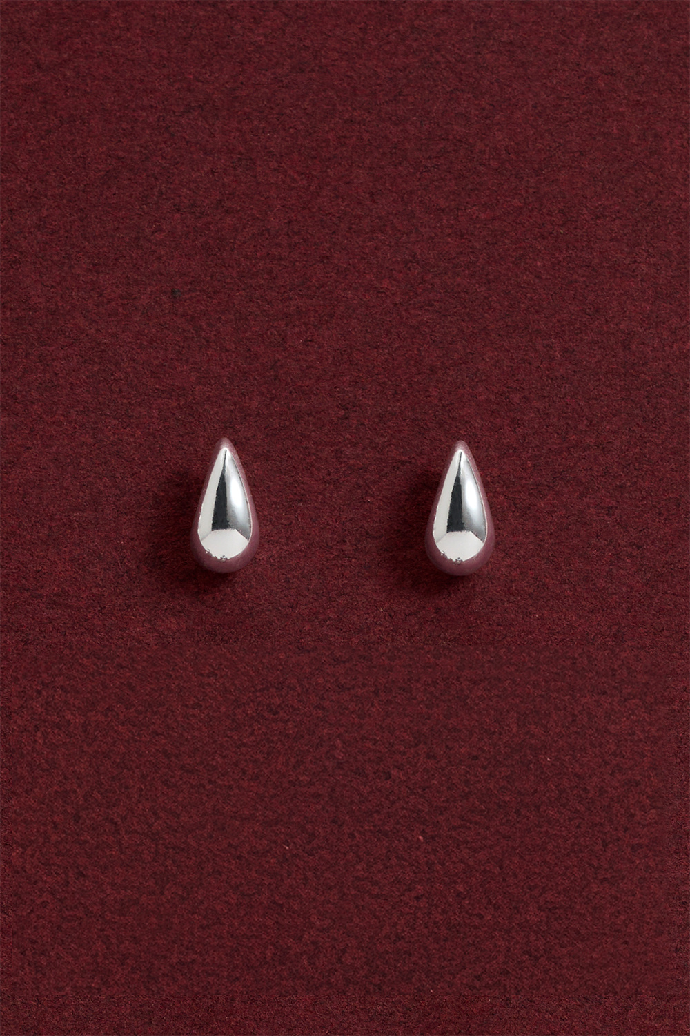 Dråbeformede øreringe i ægte sølv