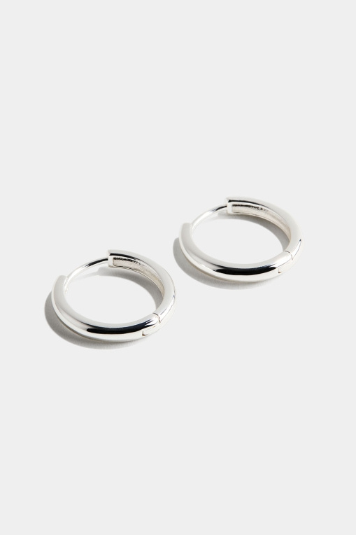 Hoops i ægte sølv, 1,5 cm