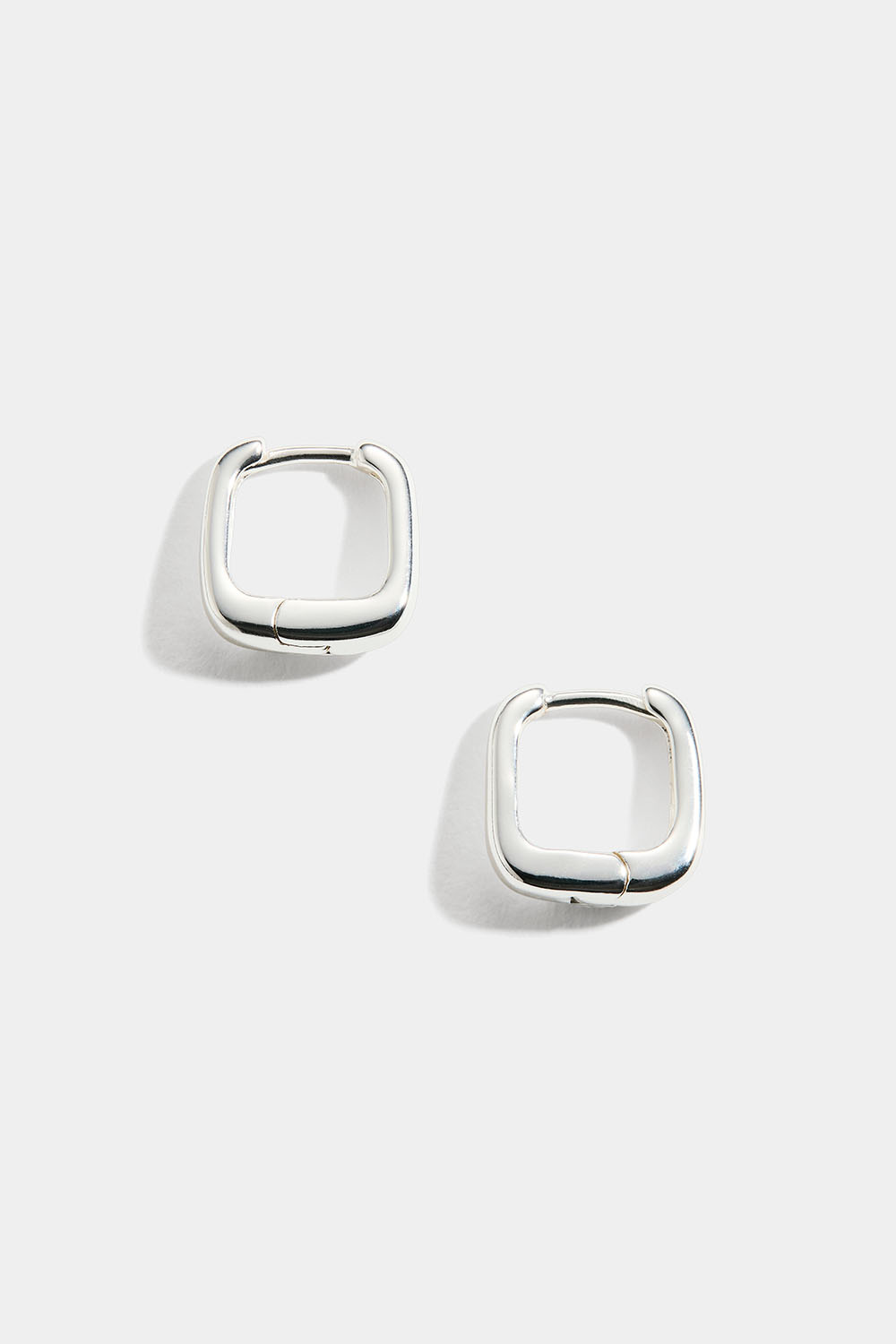 Kvadratiske hoops i ægte sølv