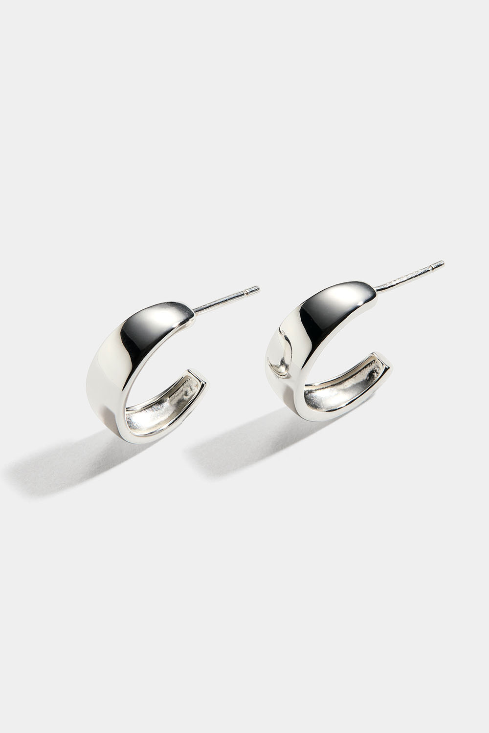 Brede hoops i ægte sølv