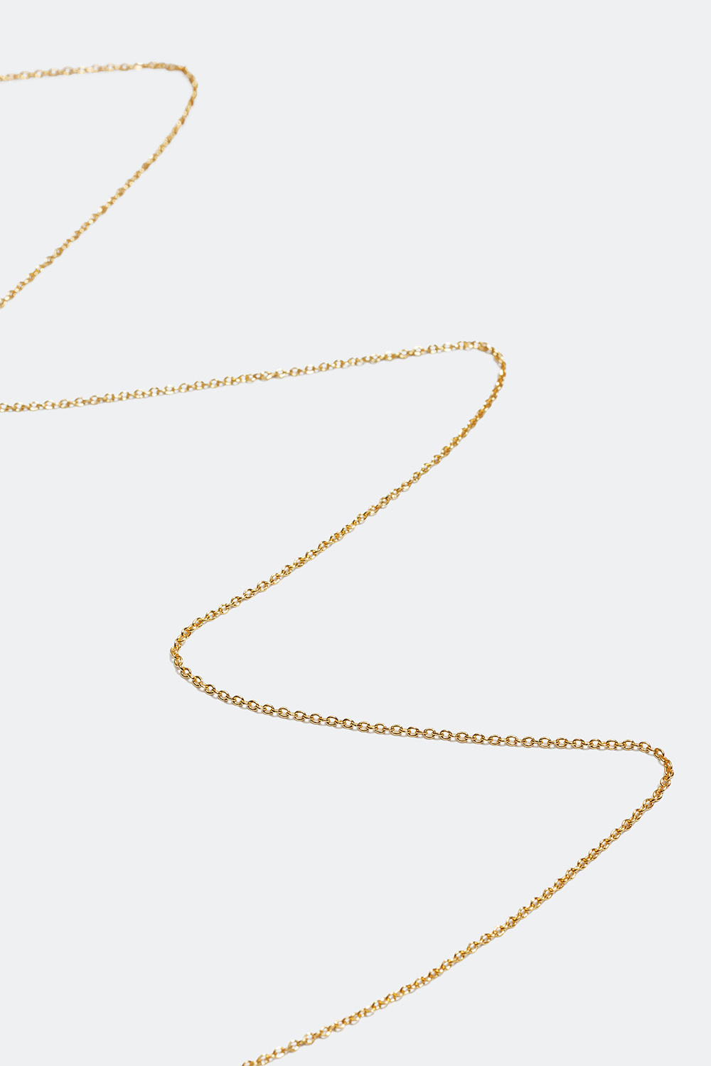 Smal halskæde forgyldt med 18 karat guldplet, 45 cm