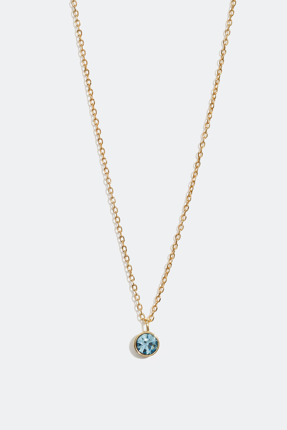 Kædehalskæde med månedssten forgyldt med 18 kt. guld