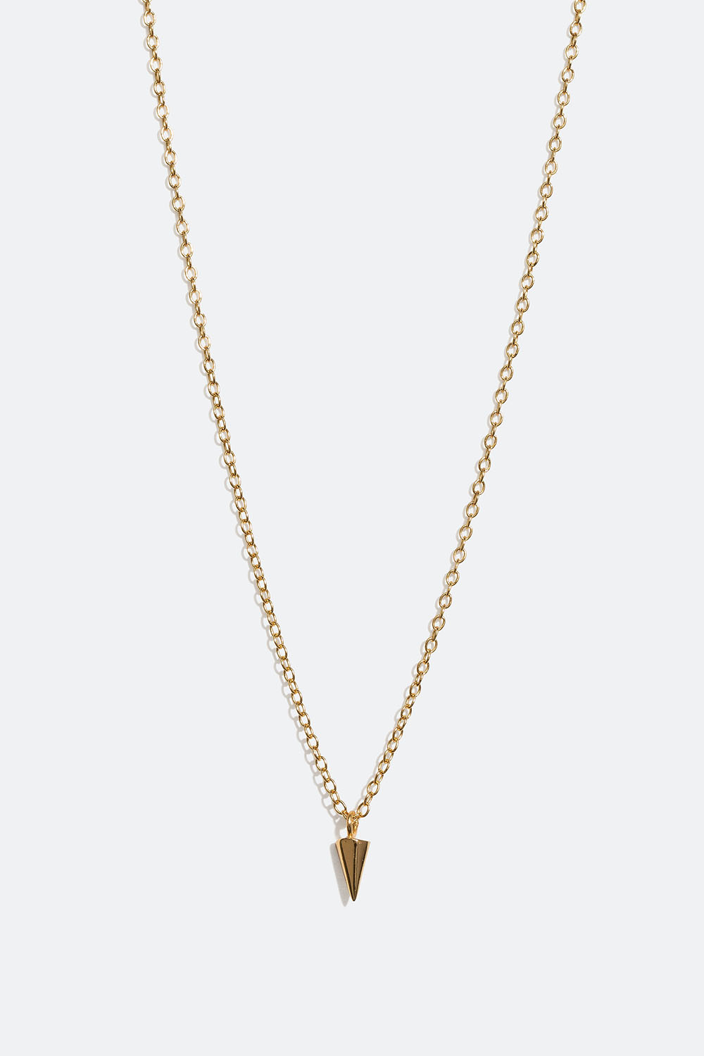 Halskæde i 18k forgyldt ægte sølv med nitte