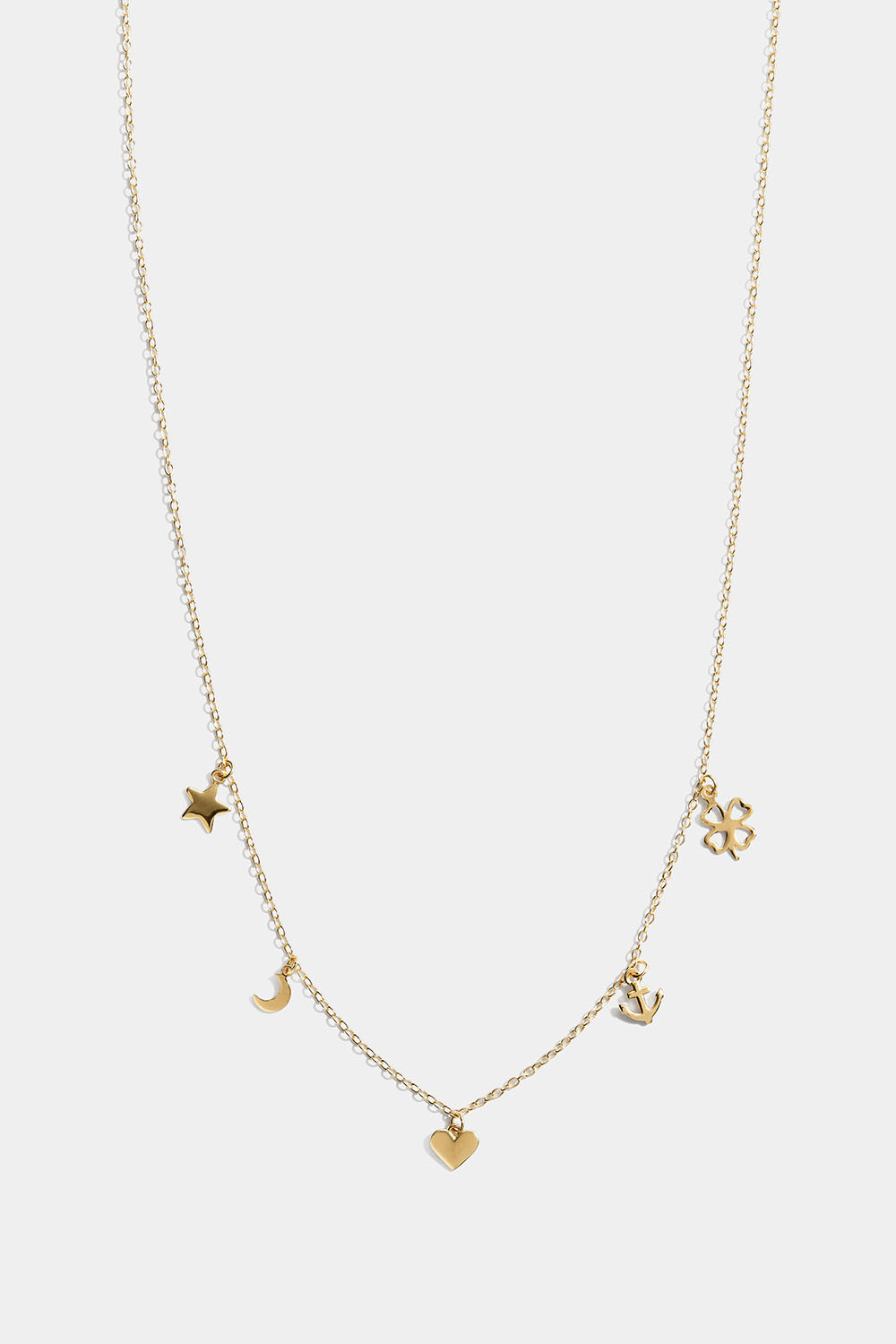 Halskæde i 18k forgyldt ægte sølv med vedhæng