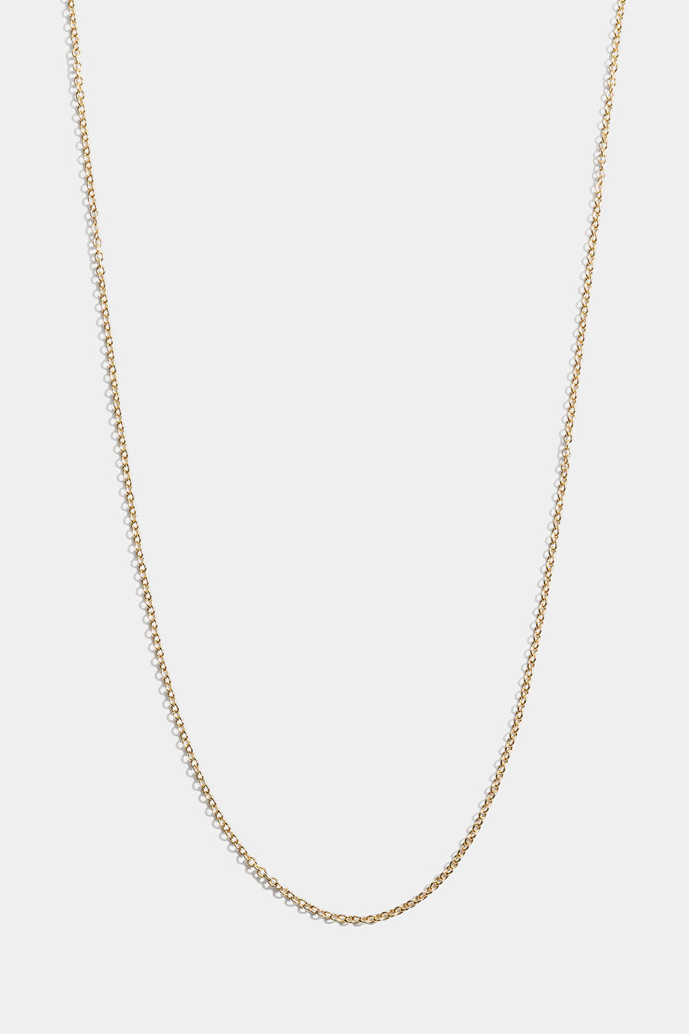 Tynd halskæde i 18k forgyldt ægte sølv, 36 cm