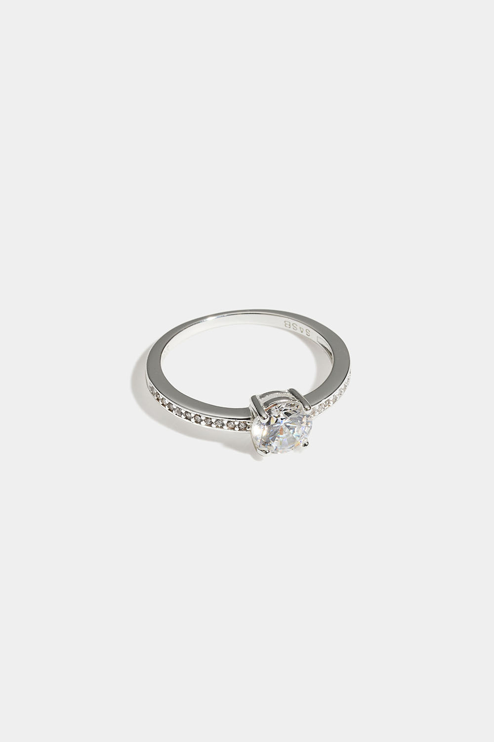 Ring i ægte sølv med Cubic Zirconia-sten